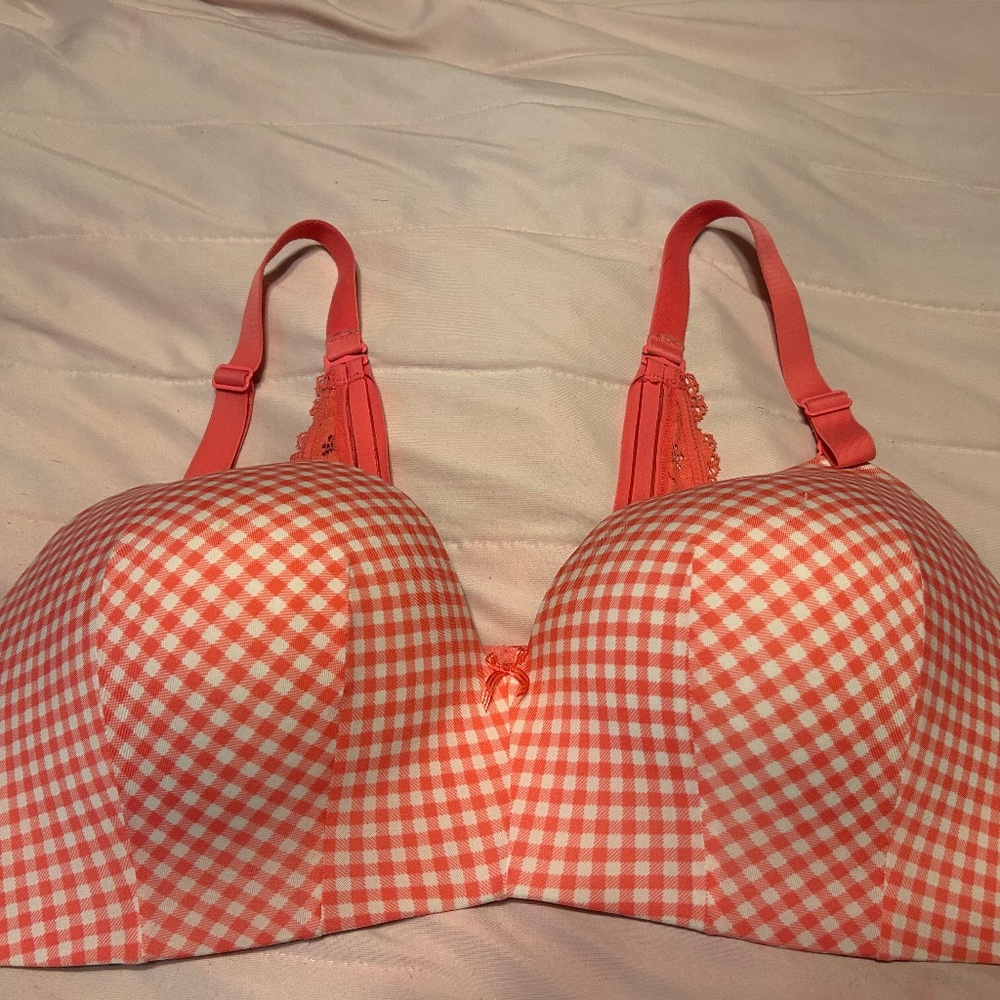 Cacique Pink Gingham 44C No Underwire Bra